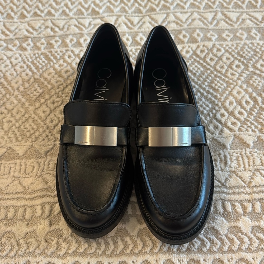 Calvin Klein Black Loafers size 7 men’s